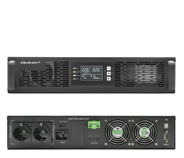 Qoltec UPS Rack 3kVA 3000W Power Factor 1.0 On-line - 1238954 - zdjęcie 3